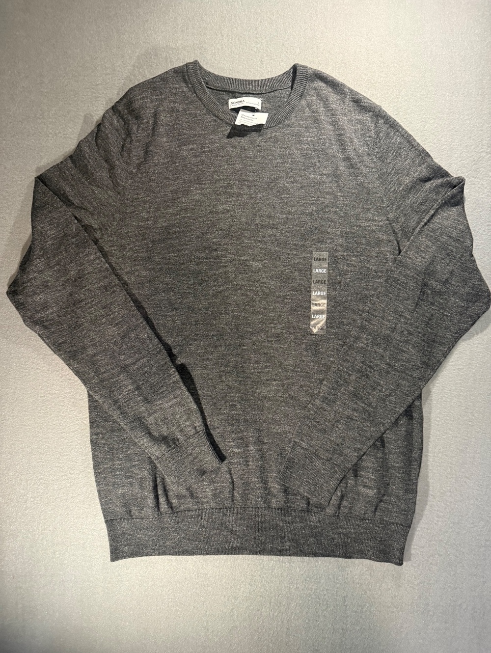 Sonoma Men's Large Gray Crewneck Sweater